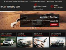 Tablet Screenshot of mpautotrading.com